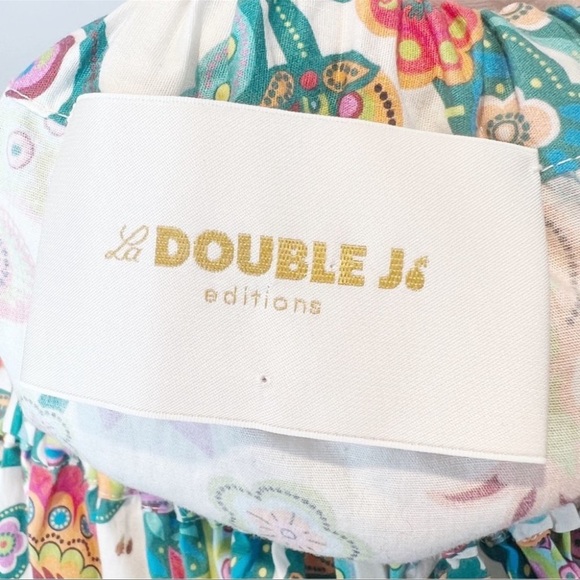 LA Double J Paloma Mini Dress in Tree of Life Bianco Print Size Medium - Picture 12 of 13